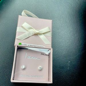 Iam Sterling Silver Earrings with Zirconia Stones